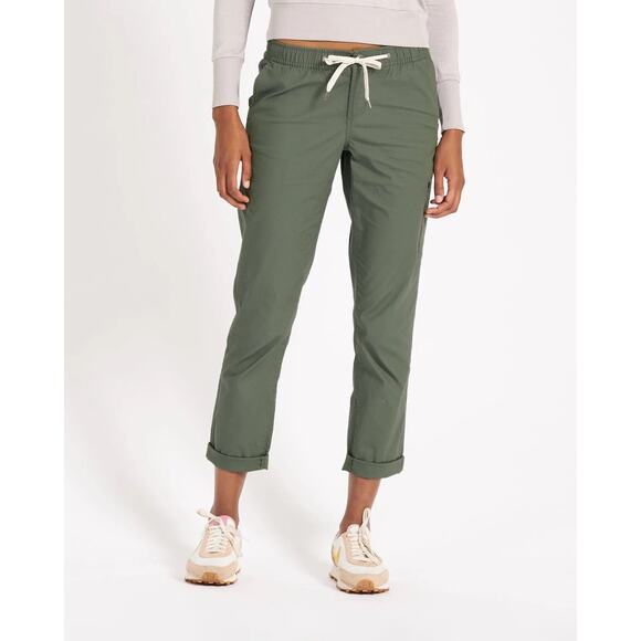 Vuori Pants - Vuori Womens Ripstop Pant Army Green Small Organic Cotton Modern Slimmer Fit